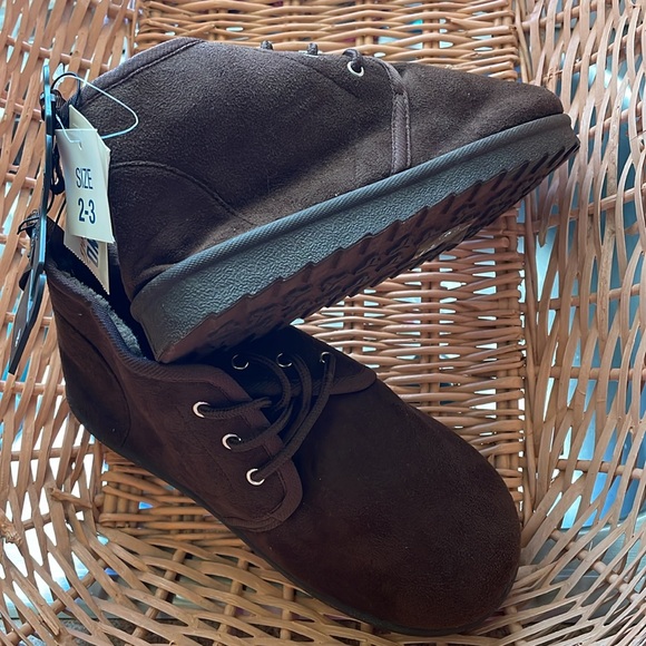 Highland Originals NWT Brown Lace Up Boots Sz 2/3 Youth - Picture 2 of 3